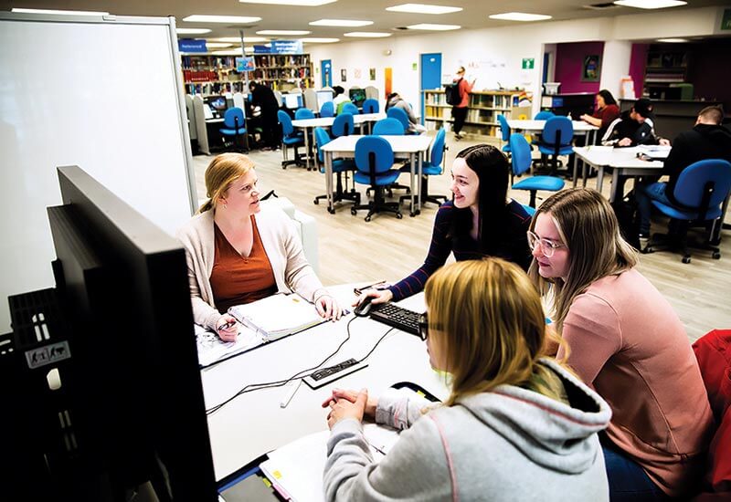 Students in academic learning environment